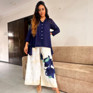 Blue Floral Pant