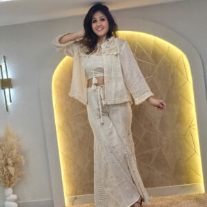 AD Beige Sharara Set