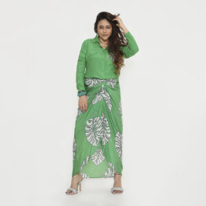 Green Pocket Leafy Skirt