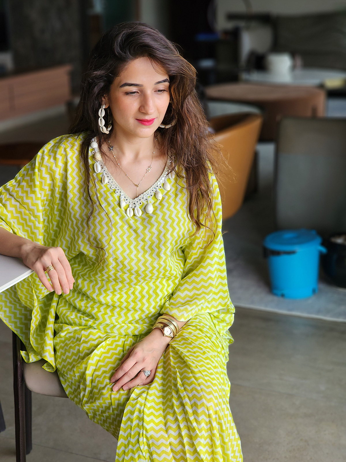 Green Zig Zag Skirt Set - Image 2