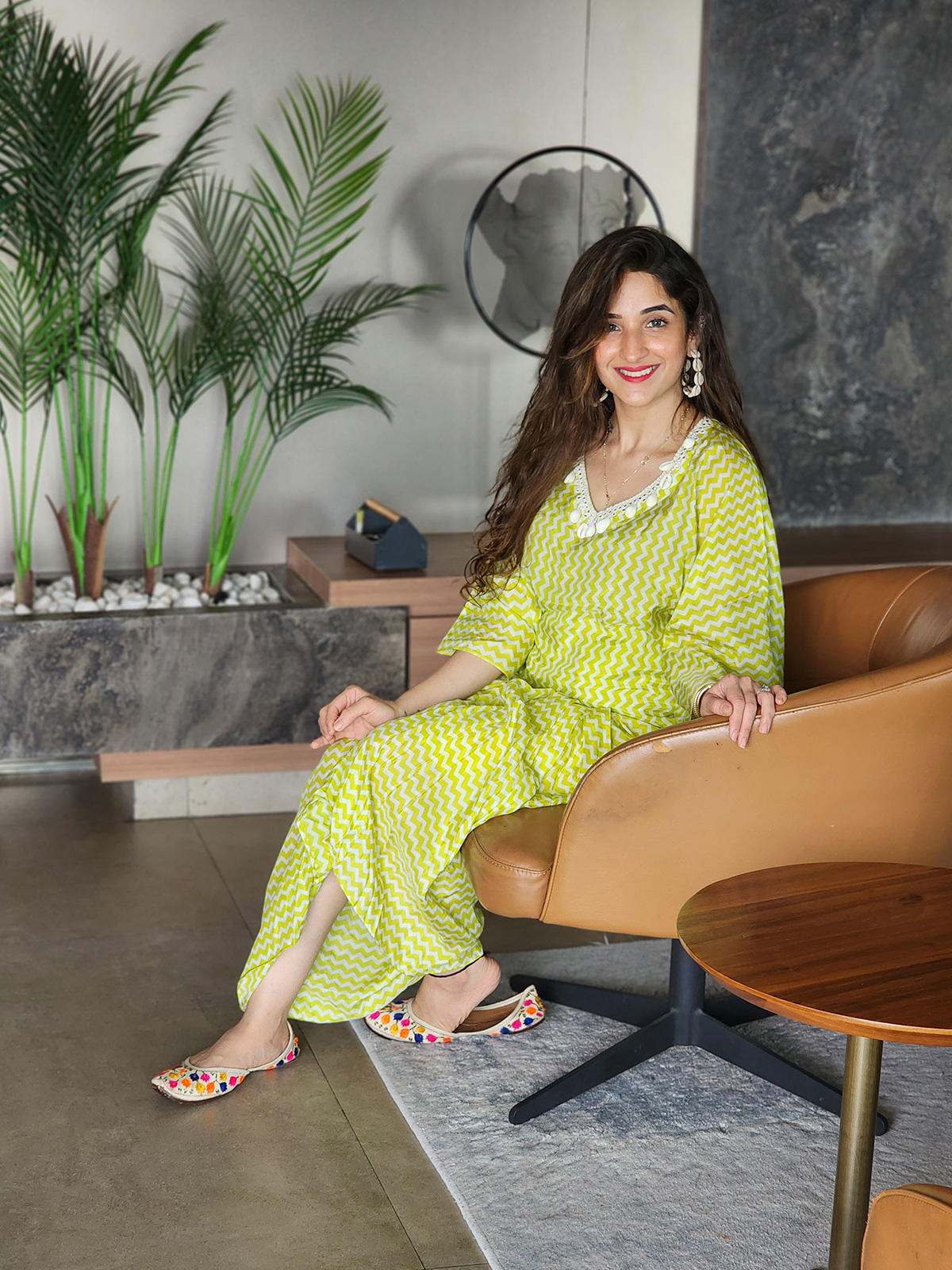 Green Zig Zag Skirt Set - Image 3
