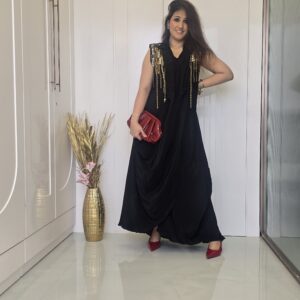 Black Cowl dress