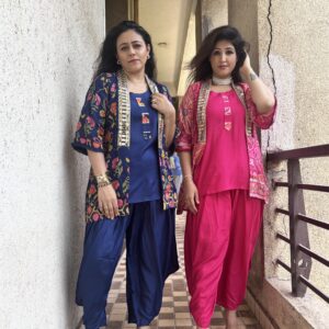 Three Piece Cowl Dhoti Set