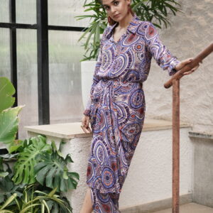 Blue Printed skirt set